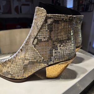 Italian Snake Ankle Boots